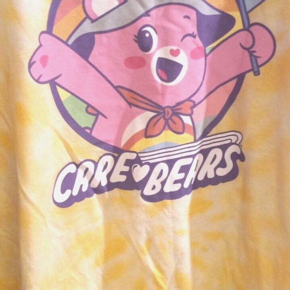 Carebear Girls Shirt Size XXL (18) Yellow short sleeve - Picture 3 of 4